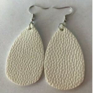 💥$8 Each or 3/$15💥New! Handmade Sterling Silver 3" Faux Leather Drop Earrings